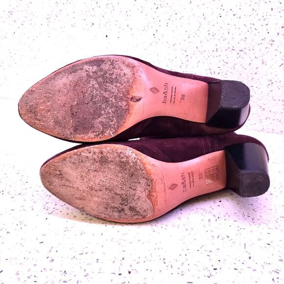 BA&SH Casey Boots Suede Western Cowboy size 38 in Purple Red - SOLD OUT color - Picture 8 of 11